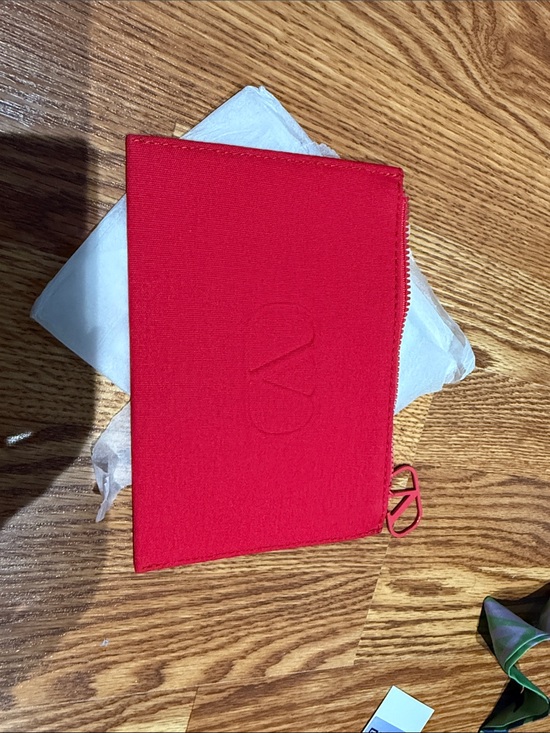 Valentino Accessories - NWT Valentino Red Zipper pouch